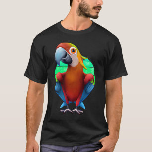 Camiseta Colorido Parrot Macaw Sunset
