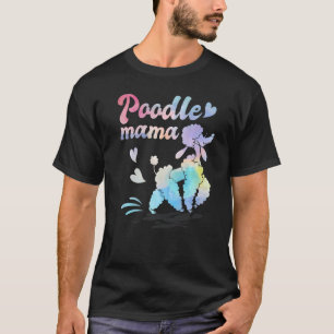Camiseta Colorido perro caniche mamá perro caniche mamá