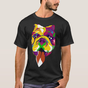 Camiseta Colorido perro de Pitbull
