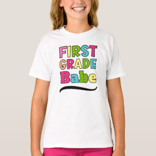 Camiseta Colorido primer curso de bebé vuelve a la escuela