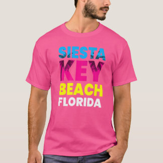 Camiseta Colorido recuerdo de la playa de Siesta Key Florid