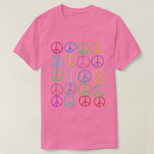 Camiseta Colorido resumen de paz firma arte para usar camis