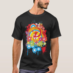 Camiseta Colorido Resumen Moon Fairy Floral Graphic Tee Sh