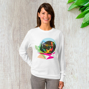 Camiseta Colorido Resumen Yoga Pose Fitness and Wellness