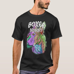Camiseta Colorido retrato pop Boxer Perro Día de la Madre M