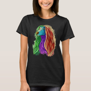Camiseta Colorido retrato pop madre de perro de perro de pe