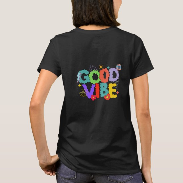 Camiseta Colorido retro 'buen ambiente' (Reverso)