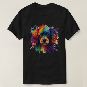 Camiseta Colorido reventador de Mascotas de caniche pop Art