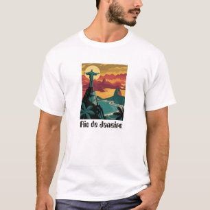 Camiseta Colorido Río de Janeiro Brasil Arte de Viaje