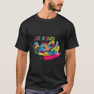Camiseta Colorido Sé Amable Resumen Amabilidad Subiendo Cut