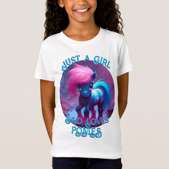 Camiseta Colorido sólo un espíritu Chica Pony 4 Kid's (Anverso)