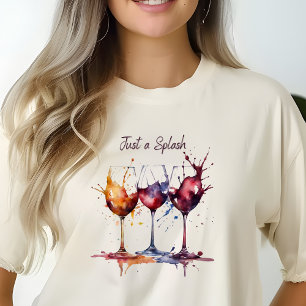 Camiseta Colorido sólo una pizca de acuarela de vino