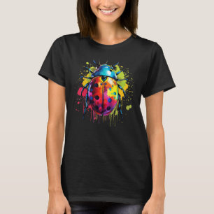 Camiseta Colorido Splash Art Ladybug Nature Lover