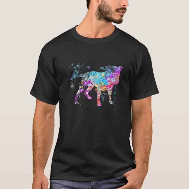 Camiseta Colorido Staffordshire Bull Terrier Dog Bull Terri (Anverso)