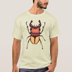 Camiseta Colorido Stag Beetle Insect Art T-Shirt