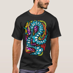 Camiseta Colorido Surreal Abstract Caterpillar Design