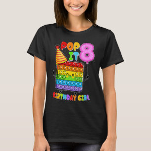 Camiseta Colorido tablero de juegos 8º Fidget Pop It Birthd