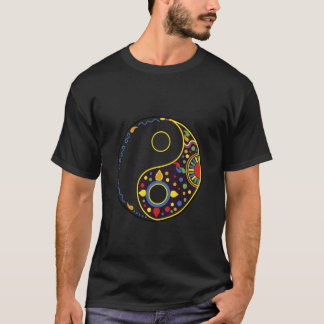 Camiseta Colorido tai chi Yoga qi gong Signo Símbolo tao yi