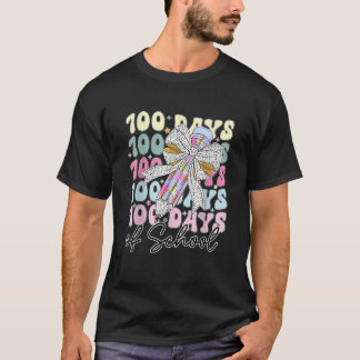 Camiseta Colorido tema 100 días de Coqueta de lápiz escolar