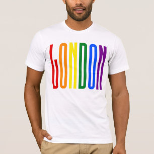 Camiseta Colorido texto arcoiris LGBTQ Orgullo gay de Londr