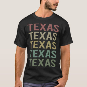 Camiseta Colorido texto de Texas