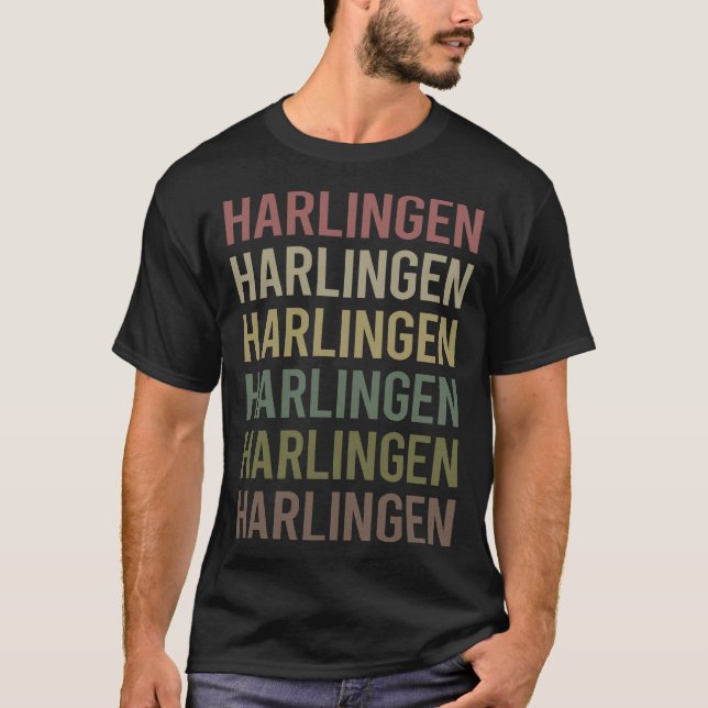 Camiseta Colorido texto Harlingen (Anverso)