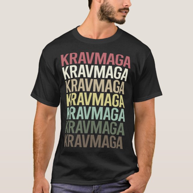 Camiseta Colorido texto Krav Maga (Anverso)