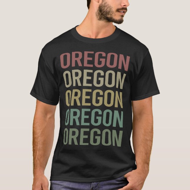 Camiseta Colorido texto Oregon (Anverso)