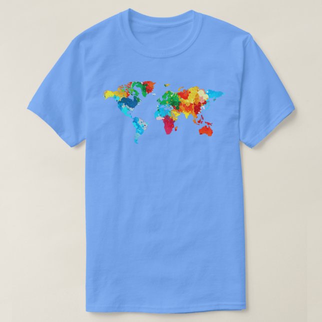 Camiseta Colorido viajero internacional (Diseño del anverso)