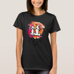 Camiseta coloridos amantes de la carne de perro y el canich