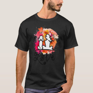 Camiseta coloridos amantes de la carne de perro y el canich