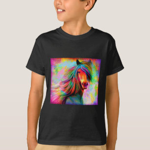 Camiseta Coloridos caballos Caballos de Caballos en Pie