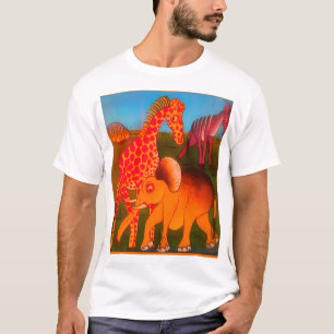 Camiseta Coloridos colores africanos de safari animal salva