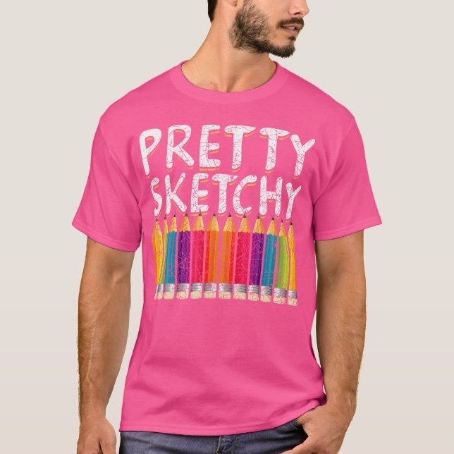 Camiseta Coloridos Crayones Dibujando Artista (Anverso)