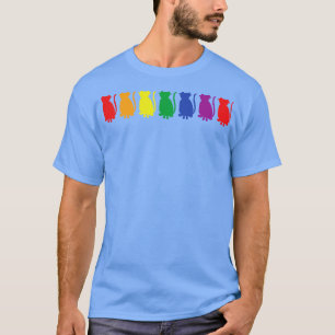 Camiseta Coloridos gatos orgullo del arcoiris