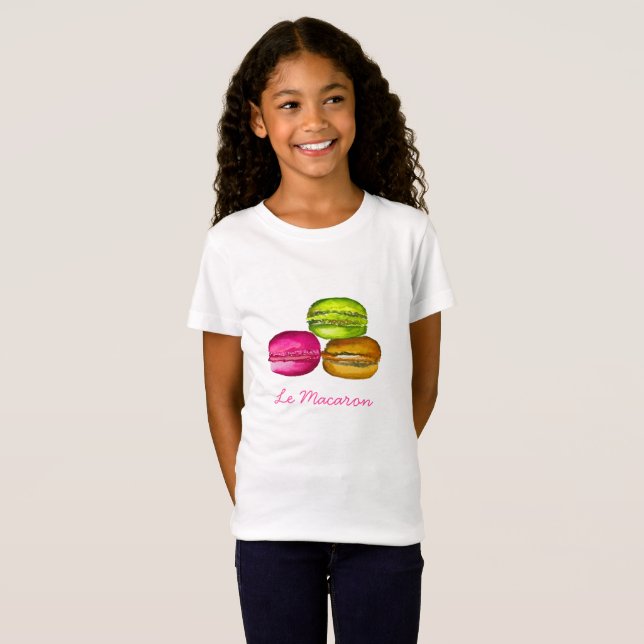Camiseta Coloridos Macarons acuarela arte funky (Anverso completo)