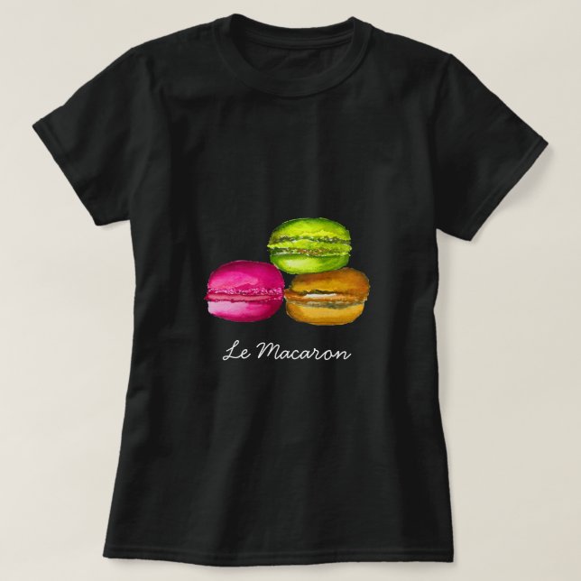 Camiseta Coloridos Macarons acuarela arte funky (Diseño del anverso)