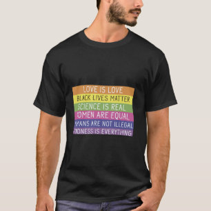 Camiseta Coloridos mensajes potentes Igualdad y amabilidad 