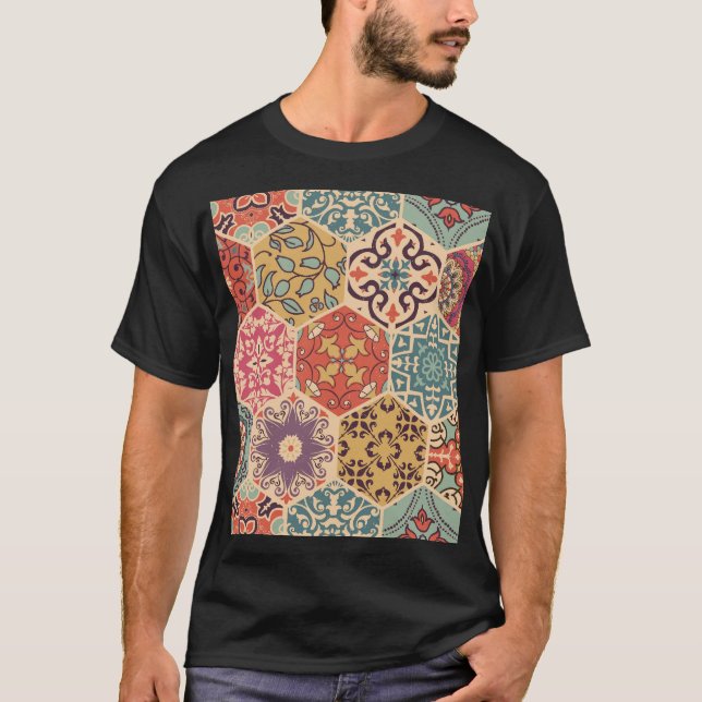 Camiseta Coloridos motivos islámicos en mosaico (Anverso)