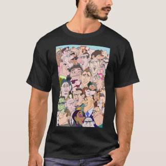 Camiseta Coloridos personajes divertidos de caricatura