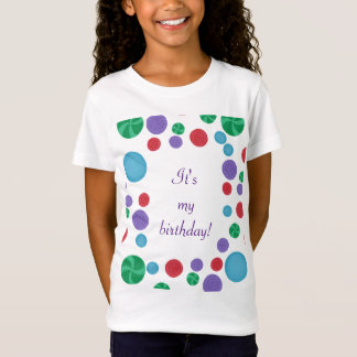 Camiseta Coloridos puntos de polka, es mi cumpleaños, tee