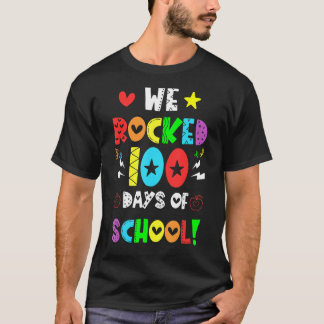 Camiseta Coloridos Que Hicimos 100 Días De Estudios Escolar