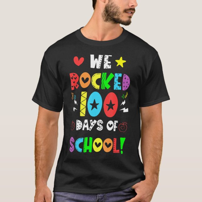 Camiseta Coloridos Que Hicimos 100 Días De Estudios Escolar (Anverso)