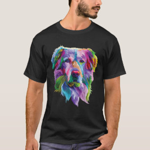Camiseta coloridos regalos de arte pop de perro de recupera