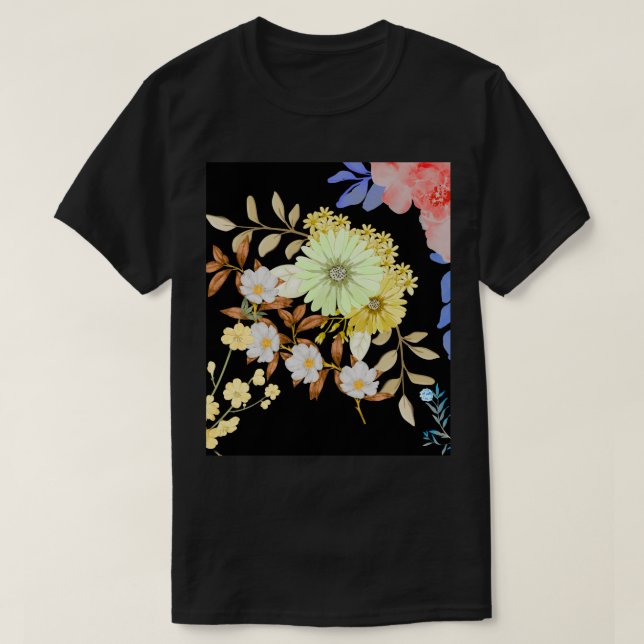 Camiseta Coloring Flowers Art Design | Floral Coloring (Diseño del anverso)