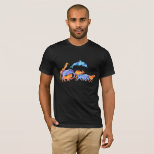 Camiseta Colorosa acuarela de manada de animales salvajes