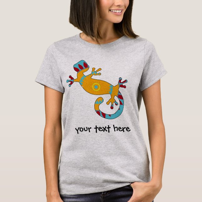 Camiseta Colorous Fun Gecko Lizard (Anverso)