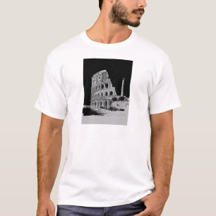 Camiseta Colosseo blanco y negro