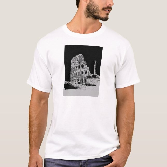 Camiseta Colosseo blanco y negro (Anverso)