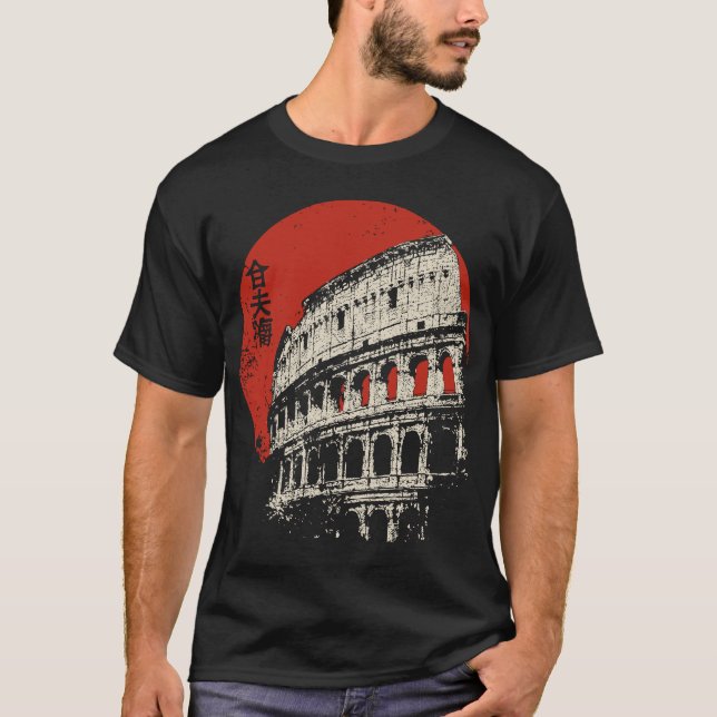 Camiseta Colosseo de Roma molesto arte de monumento antiguo (Anverso)